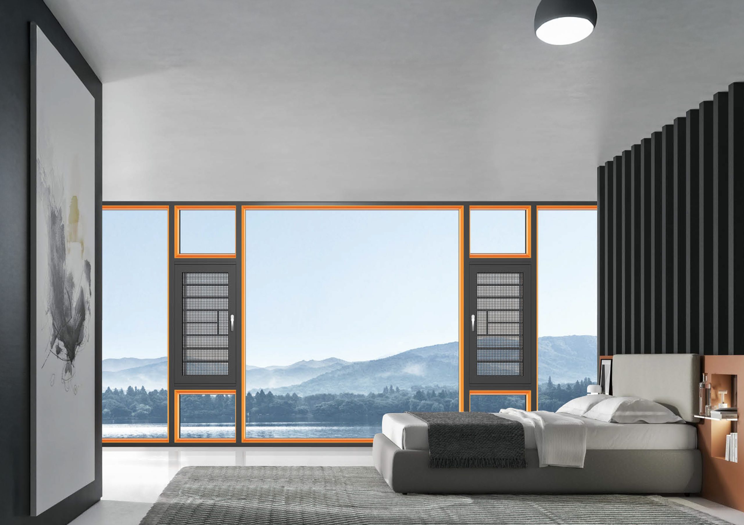 120 MM Thermal Automated Lift Window With Integrated Mesh System